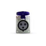 Tomada Sobrepor Newkon 2 Pinos + Terra 16 Amperes 200V - 250V 6H AZ IP44
